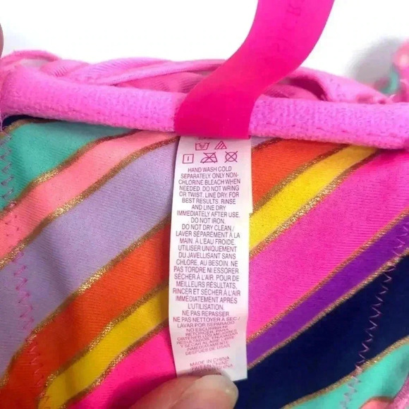 Victoria's Secret Multicolor Striped Tie Bikini - Picture 7 of 10
